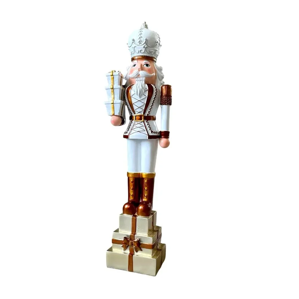 Gold & White Christmas Nutcracker King w/ Gifts 20